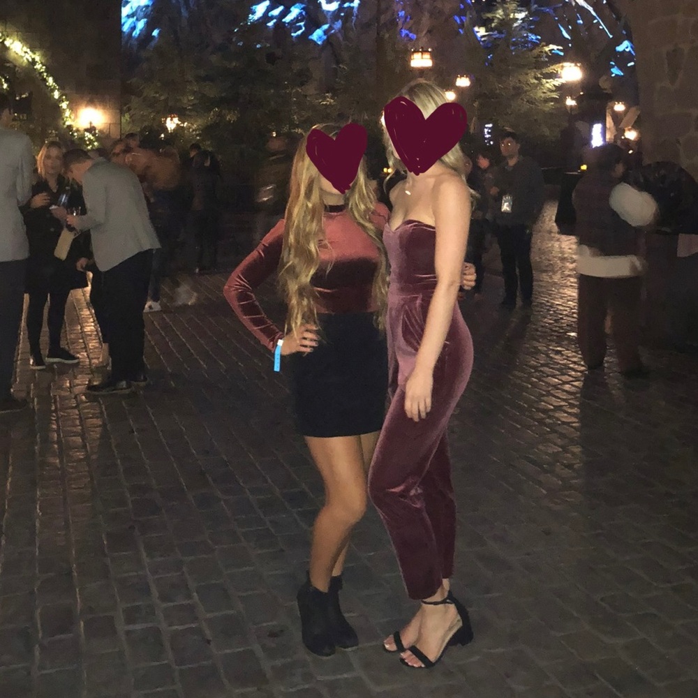 Express velvet jumpsuit